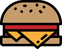 Cheese Burger Stencil Svg Vector, Free Vectors File